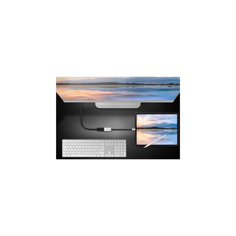 DisplayPort Buchse(schwarz/silber, 15cm, bis 8K @ 60Hz)