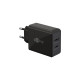 goobay USB-C PD Dual-Schnellladegerät 30 Watt(schwarz, 1x USB-A, 1x USB-C PD)