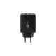 goobay USB-C PD Dual-Schnellladegerät 30 Watt(schwarz, 1x USB-A, 1x USB-C PD)