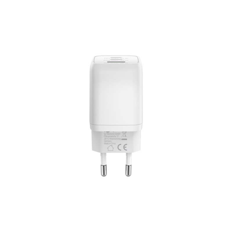 goobay USB-C PD Multiport-Schnellladegerät Nano 65 Watt(weiß, 1x USB-A, 2x USB-C PD, GaN-Technologie)