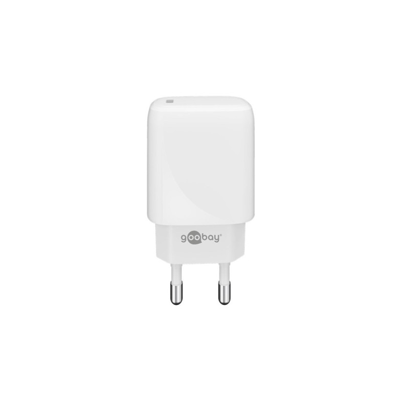 goobay USB-C PD (Power Delivery) Schnellladegerät (20W)(weiß)