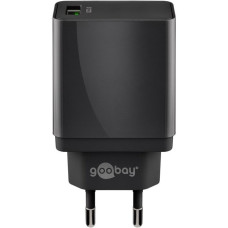 goobay USB Schnellladegerät QC3.0 (18W) schwarz(schwarz, Quick Charge (QC3.0))