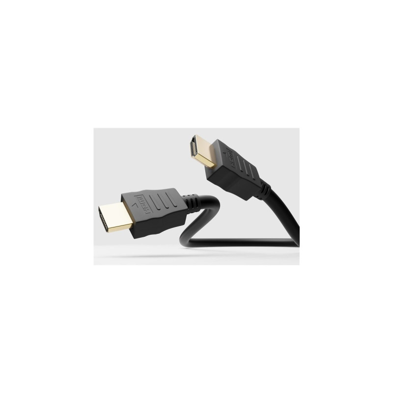 goobay Ultra High-Speed HDMI Kabel mit Ethernet, HDMI 2.1(schwarz, 2 Meter)