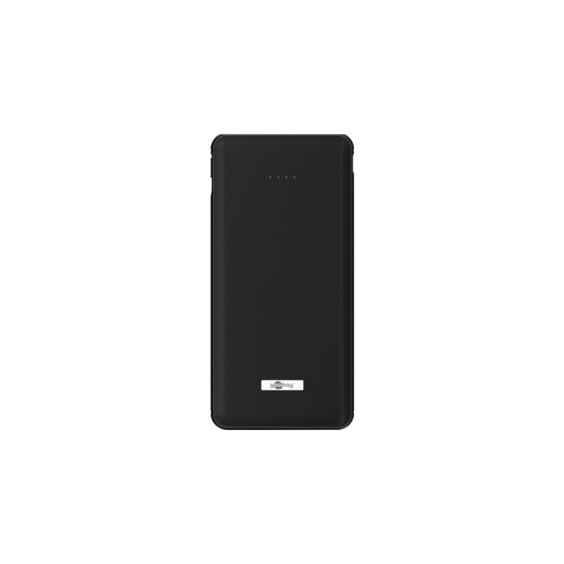goobay Wireless Schnelllade-Powerbank 10000mAh(schwarz, PD, QC 3.0, 10.000 mAh)