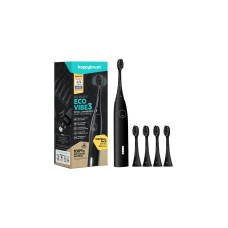 happybrush StarterKit Schall Eco VIBE 3 All Black, Elektrische Zahnbürste(schwarz)