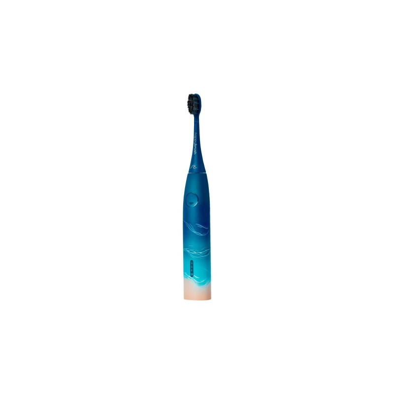 happybrush StarterKit Schall Eco VIBE 3 Ocean, Elektrische Zahnbürste(blau/beige)