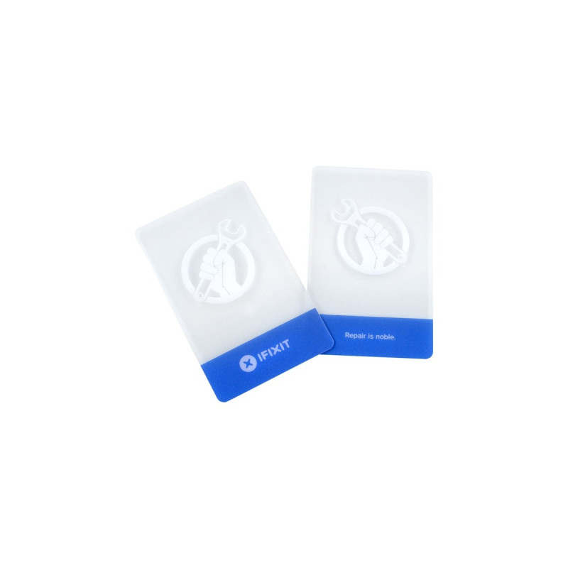 iFixit Plastic Cards in Kreditkartengröße, Schaber(transparent/blau, 2 Stück)