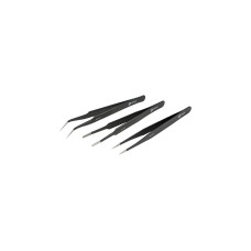 iFixit Precision Tweezer Set PRO, Pinzetten, Montagewerkzeug(schwarz, 3-teilig, ESD Safe)