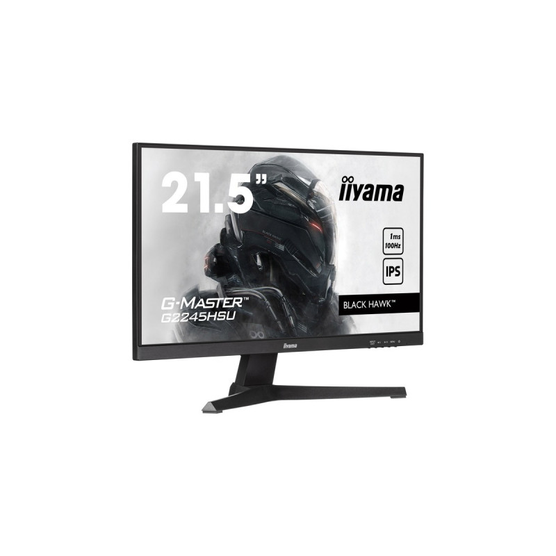 iiyama G-Master G2245HSU-B1, LED-Monitor(55 cm (21 Zoll), schwarz, FullHD, IPS, AMD Free-Sync, 100Hz Panel)