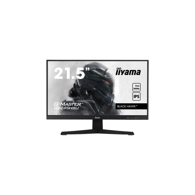 iiyama G-Master G2245HSU-B1, LED-Monitor(55 cm (21 Zoll), schwarz, FullHD, IPS, AMD Free-Sync, 100Hz Panel)