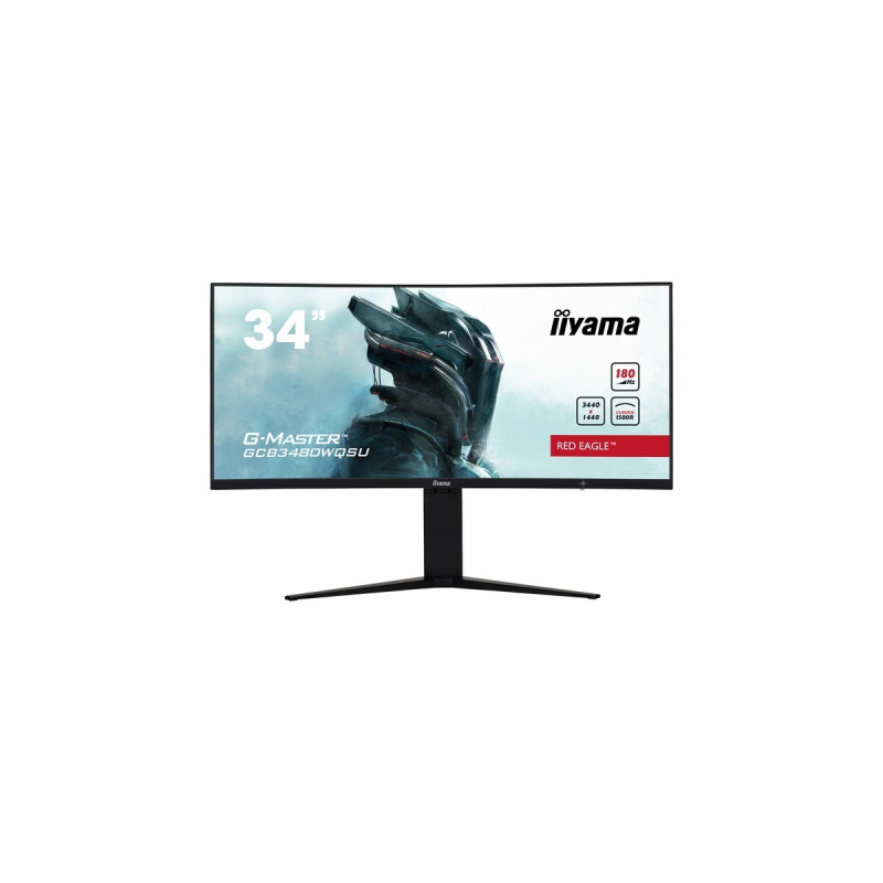 iiyama G-Master GCB3480WQSU-B1, Gaming-Monitor(86.4 cm (34 Zoll), schwarz (matt), UWQHD, VA, Curved, HDMI, DisplayPort, USB, Free-Sync, HDR, 180Hz Panel)