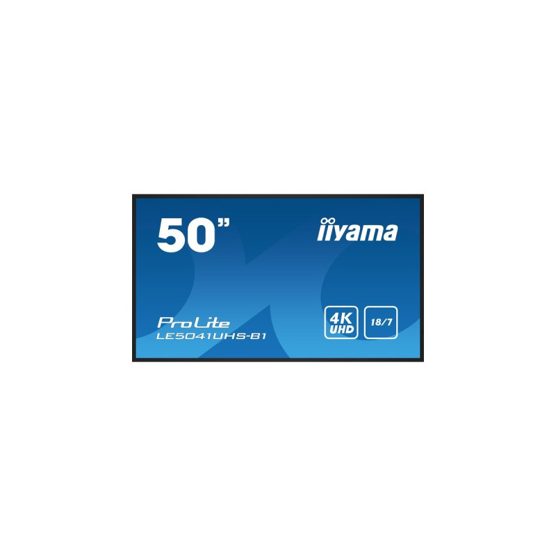 iiyama LE5041UHS-B1, Public Display(schwarz, UltraHD/4K, HDMI, VA-Panel)