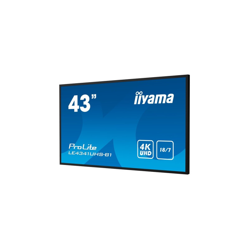 iiyama ProLite LE4341UHS-B1, Public Display(schwarz (glänzend), UltraHD/4K, IPS, HDMI)