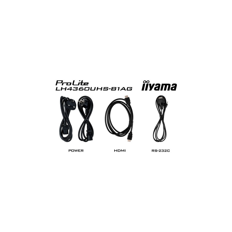 iiyama ProLite LH4360UHS-B1AG, Public Display(schwarz, UltraHD/4K, IPS, Lautsprecher)