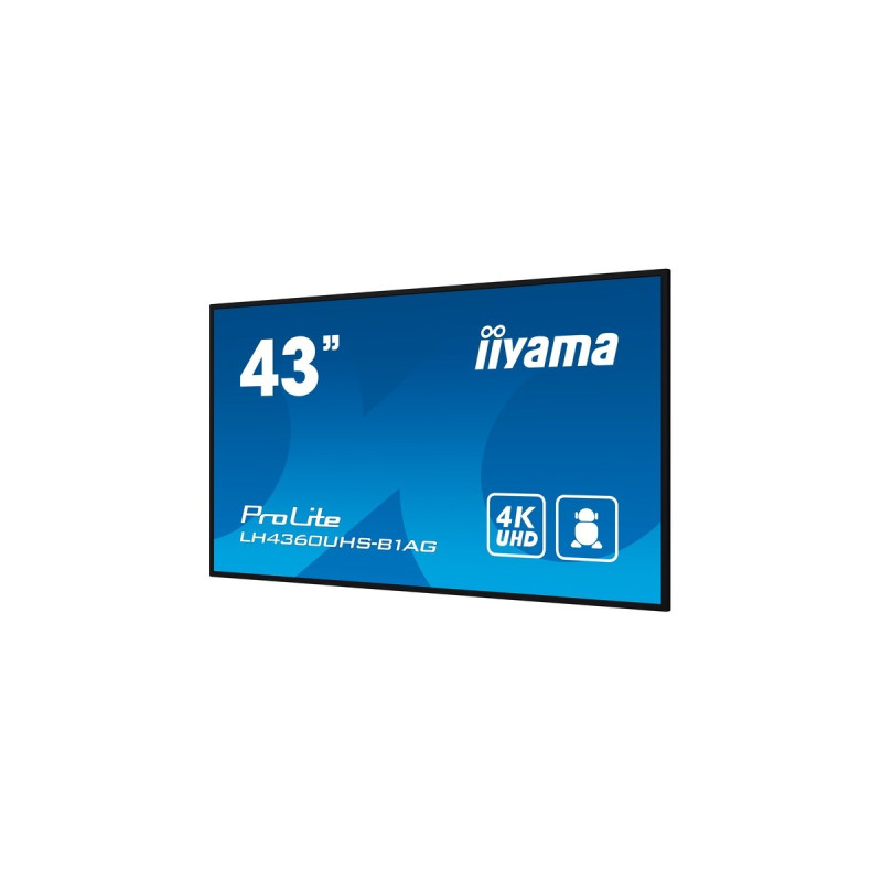 iiyama ProLite LH4360UHS-B1AG, Public Display(schwarz, UltraHD/4K, IPS, Lautsprecher)