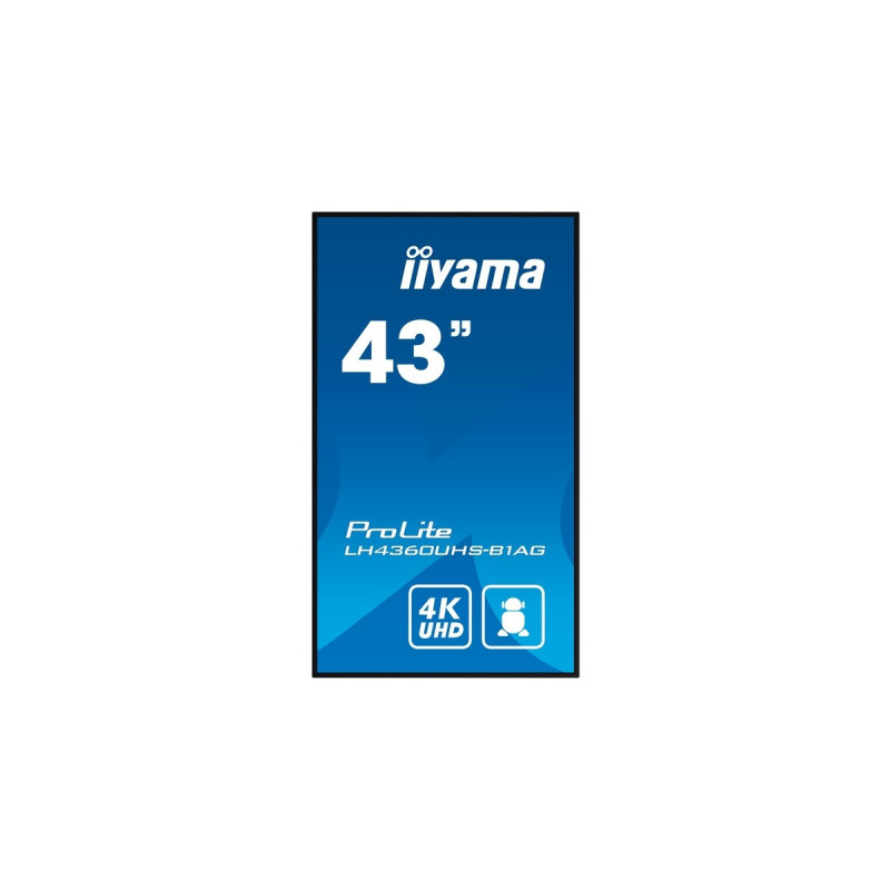 iiyama ProLite LH4360UHS-B1AG, Public Display(schwarz, UltraHD/4K, IPS, Lautsprecher)