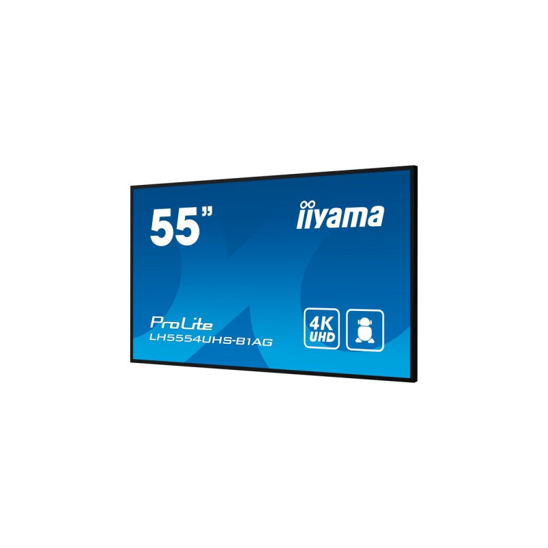 iiyama ProLite LH5554UHS-B1AG, Public Display(schwarz, UltraHD/4K, IPS, Lautsprecher)