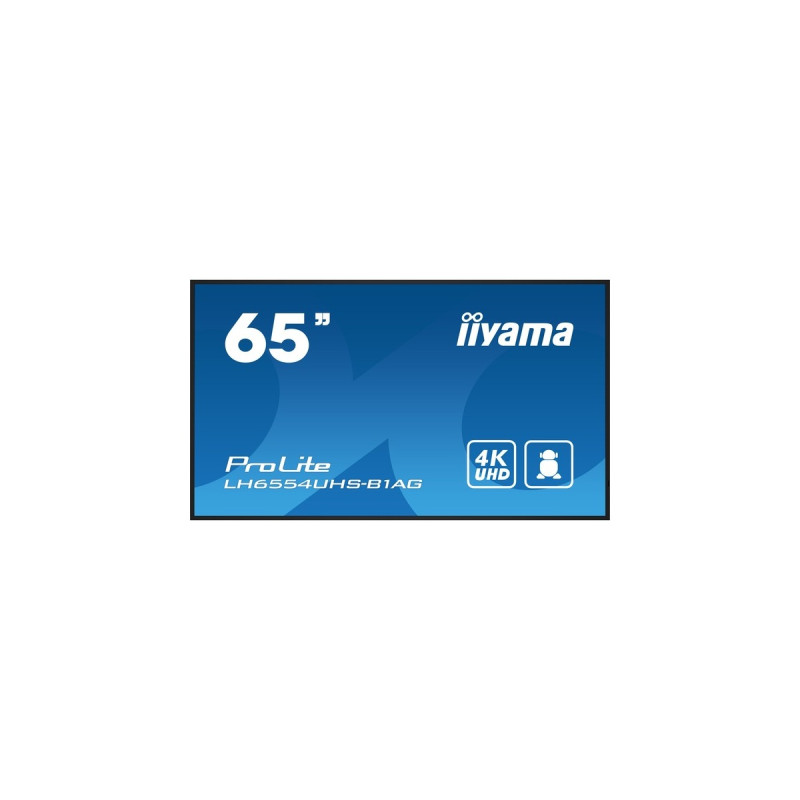 iiyama ProLite LH6554UHS-B1AG, Public Display(schwarz (matt), UltraHD/4K, IPS, Lautsprecher)