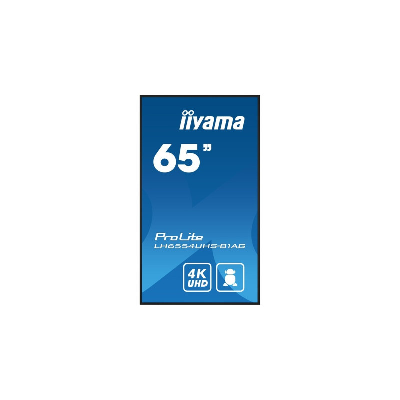 iiyama ProLite LH6554UHS-B1AG, Public Display(schwarz (matt), UltraHD/4K, IPS, Lautsprecher)