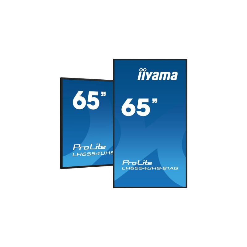 iiyama ProLite LH6554UHS-B1AG, Public Display(schwarz (matt), UltraHD/4K, IPS, Lautsprecher)