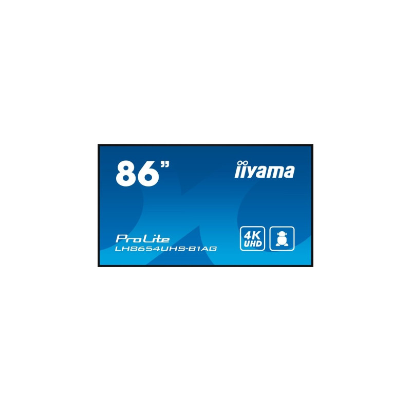 iiyama ProLite LH8654UHS-B1AG, Public Display(schwarz, UltraHD/4K, IPS, Lautsprecher)