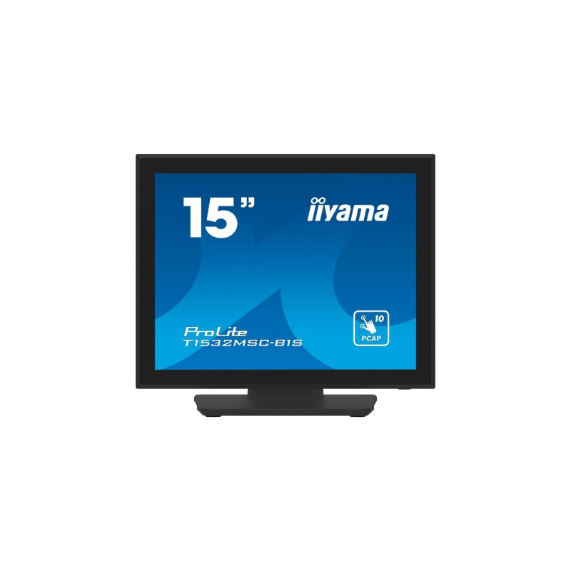 iiyama ProLite T1532MSC-B1S, LED-Monitor(38 cm (15 Zoll), schwarz (matt), XGA, TN, VGA, HDMI, DisplayPort)
