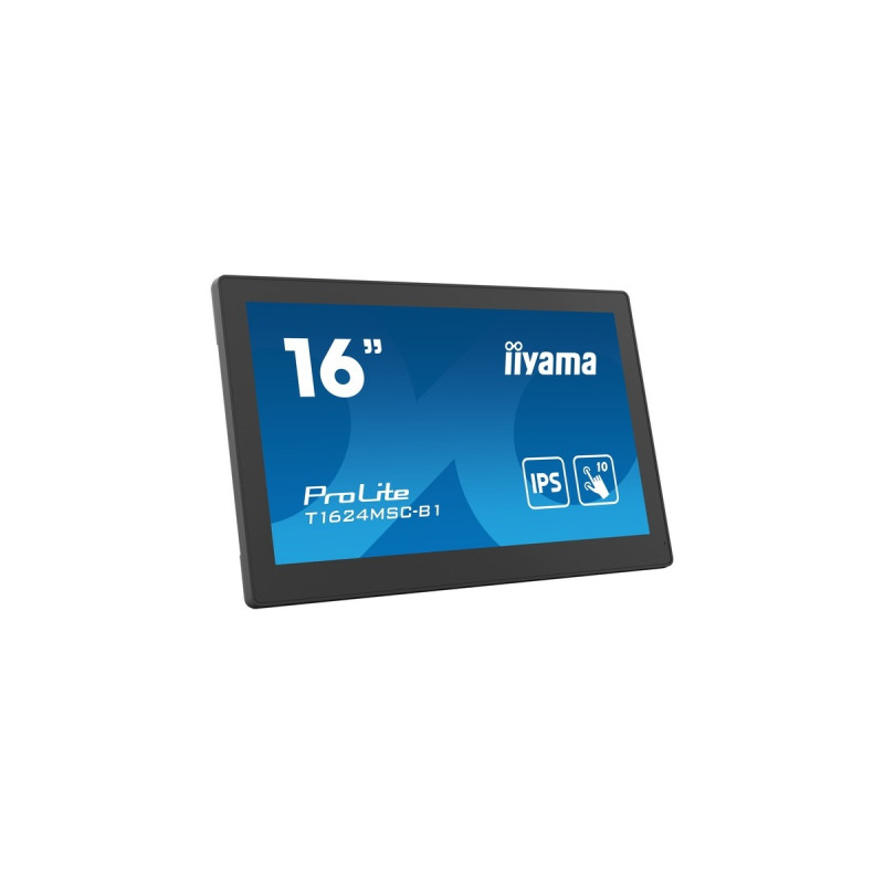 iiyama ProLite T1624MSC-B1, LED-Monitor(39.5 cm (15.6 Zoll), schwarz, FullHD, IPS, Touchscreen, HDMI)