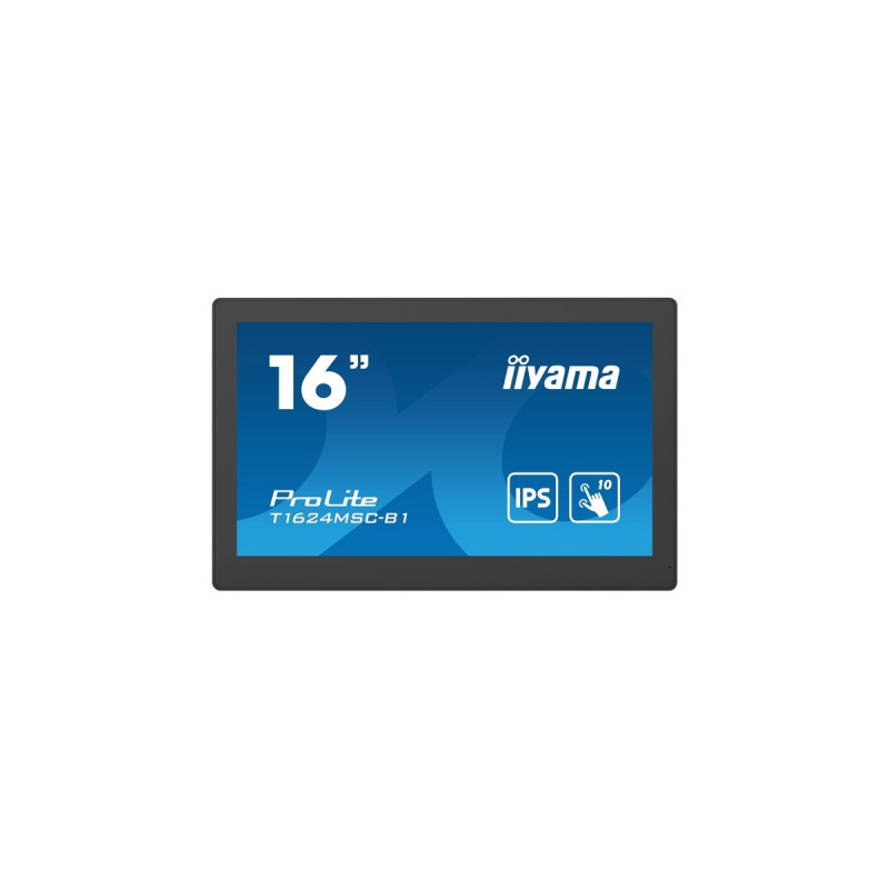iiyama ProLite T1624MSC-B1, LED-Monitor(39.5 cm (15.6 Zoll), schwarz, FullHD, IPS, Touchscreen, HDMI)