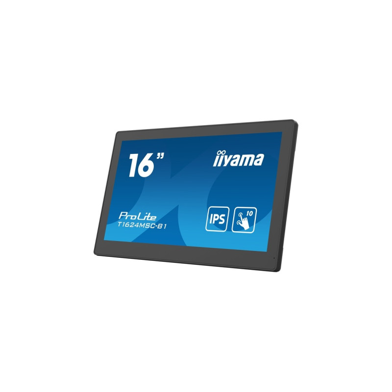 iiyama ProLite T1624MSC-B1, LED-Monitor(39.5 cm (15.6 Zoll), schwarz, FullHD, IPS, Touchscreen, HDMI)