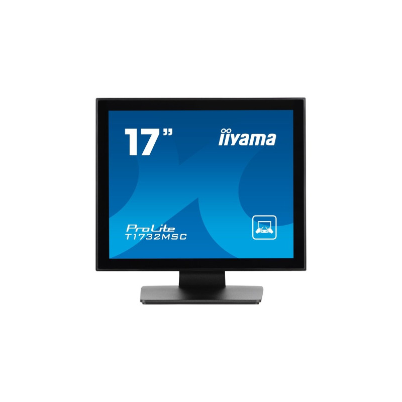 iiyama ProLite T1732MSC-B1S, LED-Monitor(43 cm (17 Zoll), schwarz, SXGA, TN, HDMI, DisplayPort, VGA, USB, Touchscreen)
