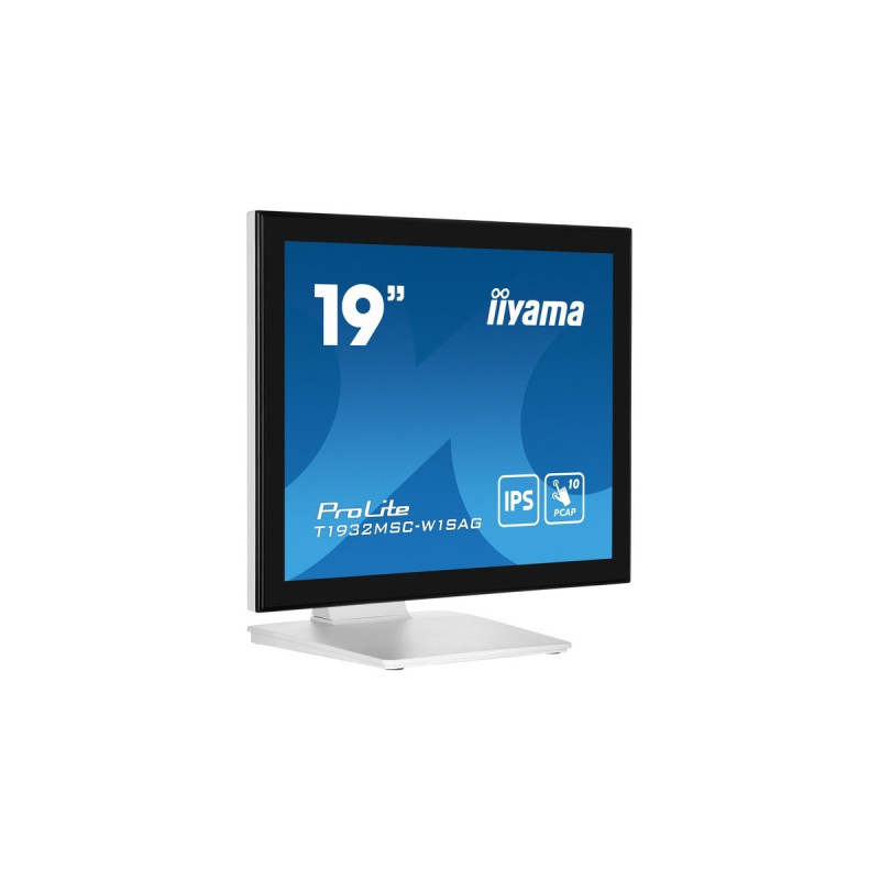 iiyama ProLite T1932MSC-W1SAG, LED-Monitor(48 cm (19 Zoll), weiß (matt), SXGA, IPS, Touchscreen)