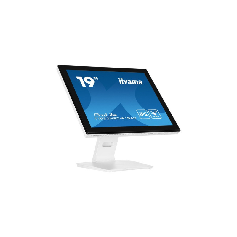 iiyama ProLite T1932MSC-W1SAG, LED-Monitor(48 cm (19 Zoll), weiß (matt), SXGA, IPS, Touchscreen)