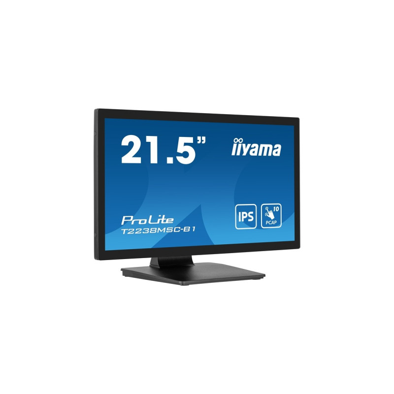 iiyama ProLite T2238MSC-B1, LED-Monitor(54.5 cm (21.5 Zoll), schwarz (matt), FullHD, IPS, Touchscreen)