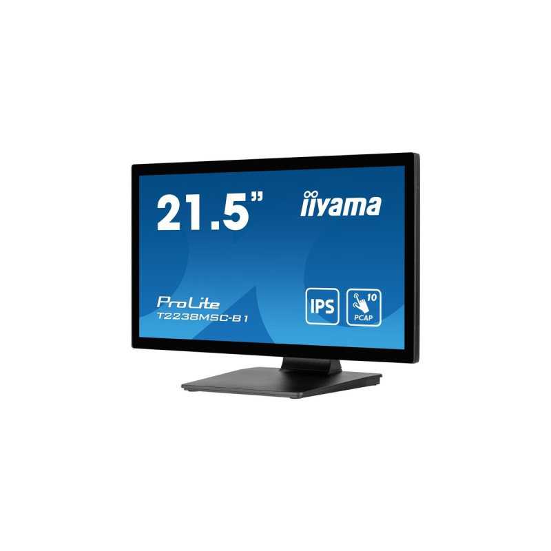 iiyama ProLite T2238MSC-B1, LED-Monitor(54.5 cm (21.5 Zoll), schwarz (matt), FullHD, IPS, Touchscreen)