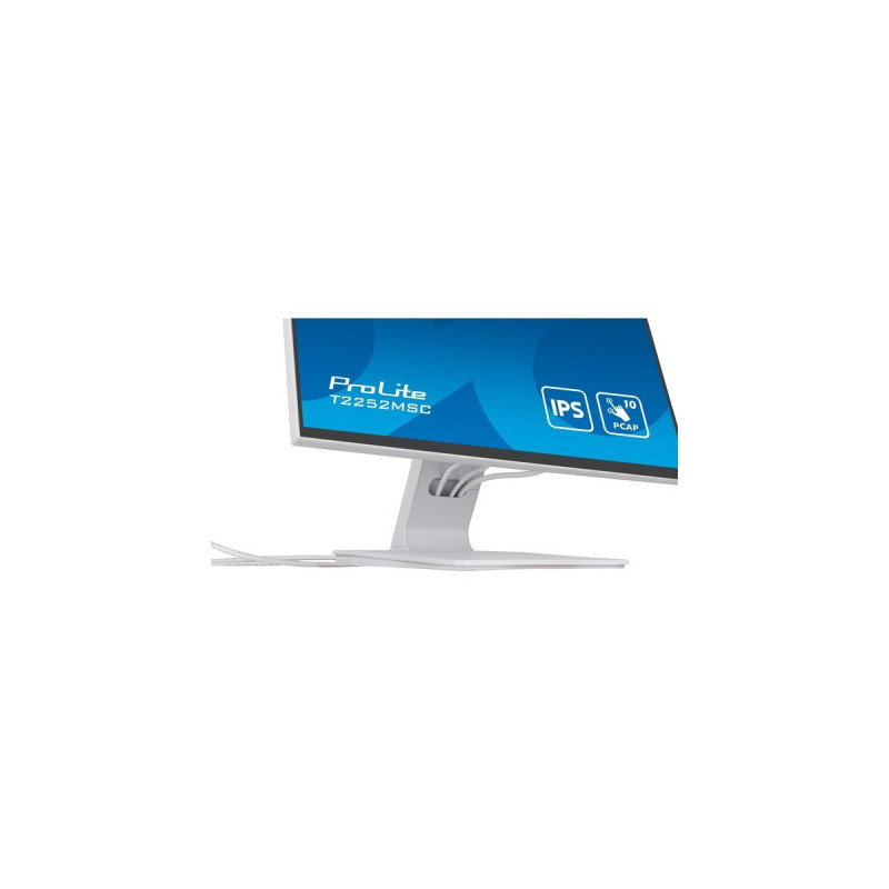 iiyama ProLite T2252MSC-W2, LED-Monitor(55 cm (21 Zoll), weiß, FHD, IPS, Touchscreen, HDMI)