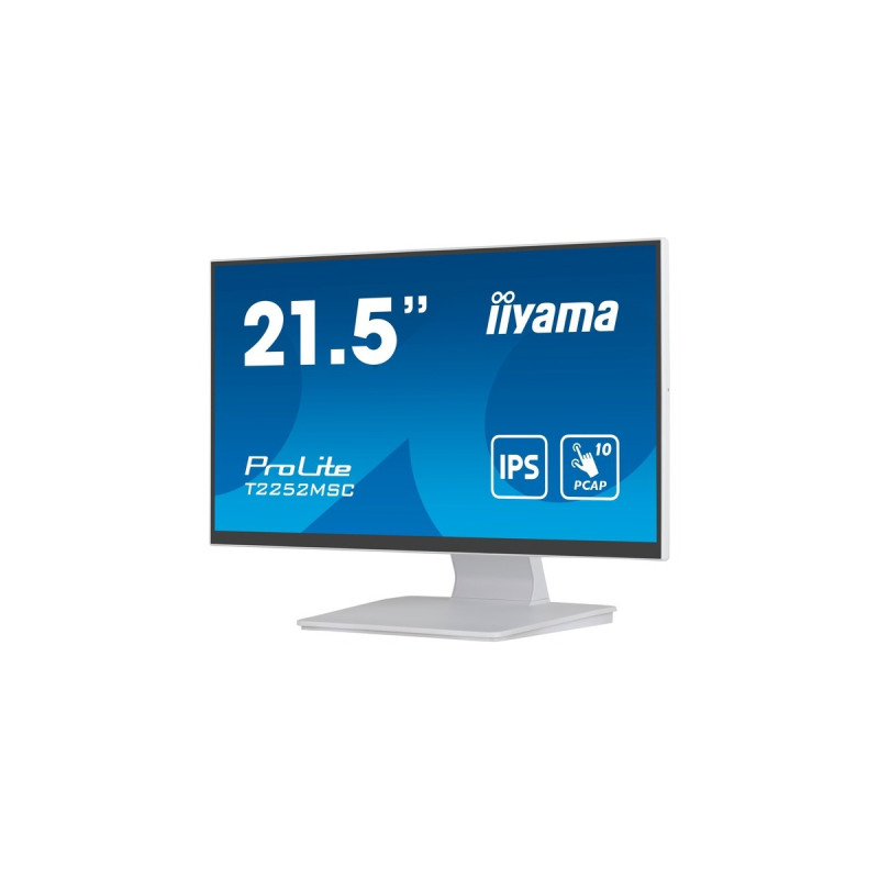 iiyama ProLite T2252MSC-W2, LED-Monitor(55 cm (21 Zoll), weiß, FHD, IPS, Touchscreen, HDMI)