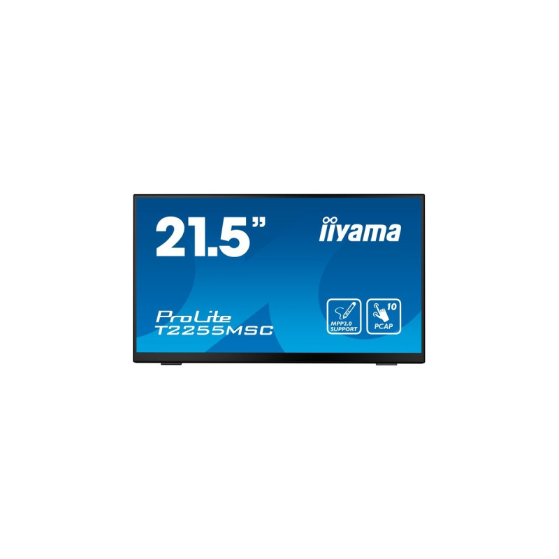 iiyama ProLite T2255MSC-B1, LED-Monitor(54.5 cm (21.5 Zoll), schwarz, Full HD, IPS, HDMI, DisplayPort)