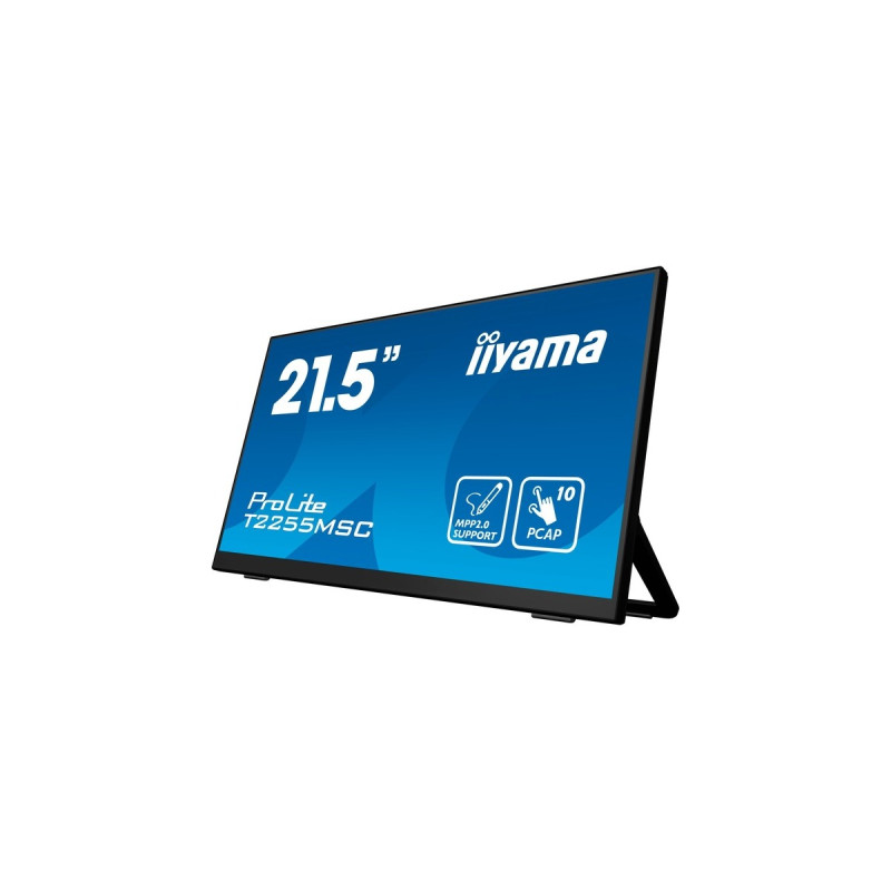 iiyama ProLite T2255MSC-B1, LED-Monitor(54.5 cm (21.5 Zoll), schwarz, Full HD, IPS, HDMI, DisplayPort)