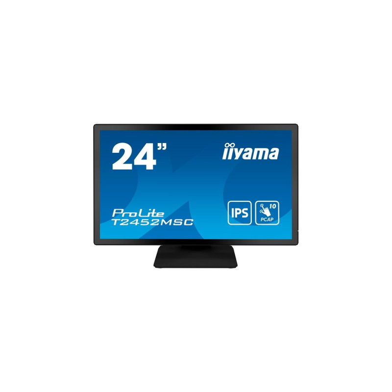 iiyama ProLite T2452MSC-B1, LED-Monitor(60.5 cm (23.8 Zoll), schwarz, Full HD, IPS, Touchscreen, HDMI, DisplayPort, USB )