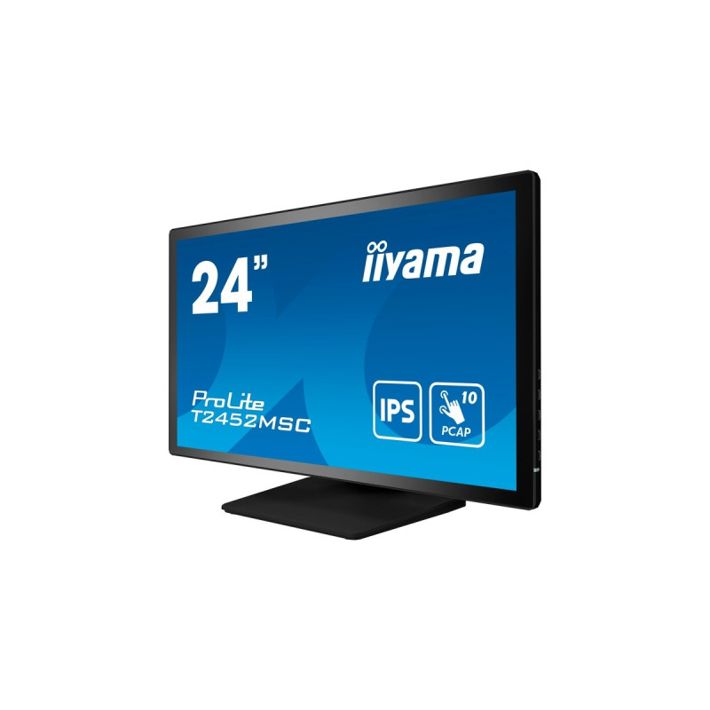 iiyama ProLite T2452MSC-B1, LED-Monitor(60.5 cm (23.8 Zoll), schwarz, Full HD, IPS, Touchscreen, HDMI, DisplayPort, USB )