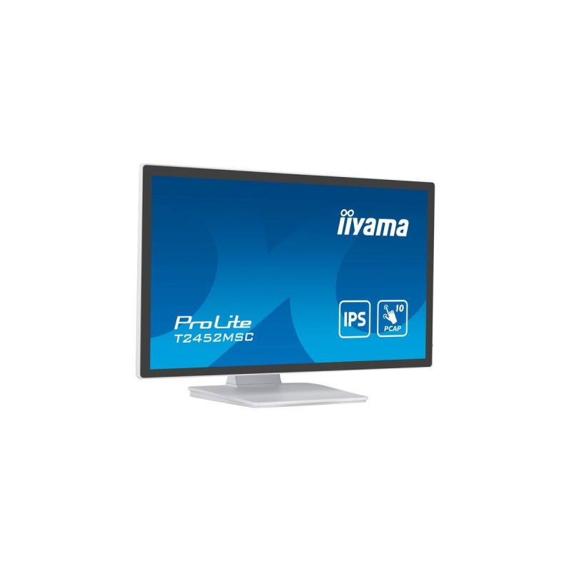 iiyama ProLite T2452MSC-W1, LED-Monitor(61 cm (24 Zoll), weiß/schwarz, FullHD, IPS, Touchscreen)