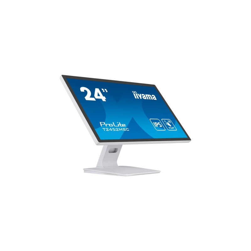 iiyama ProLite T2452MSC-W1, LED-Monitor(61 cm (24 Zoll), weiß/schwarz, FullHD, IPS, Touchscreen)