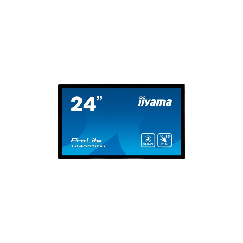 iiyama ProLite T2455MSC-B1, LED-Monitor(61 cm (24 Zoll), schwarz (matt), FullHD, IPS, Touchscreen)