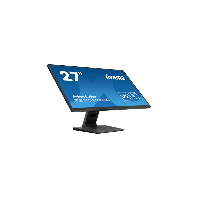iiyama ProLite T2752MSC-B1, LED-Monitor(68.6 cm (27 Zoll), schwarz (matt), Full HD, IPS, Touchscreen, HDMI, DisplayPort, USB )