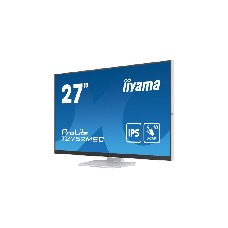 iiyama ProLite T2752MSC-W1, LED-Monitor(68.6 cm (27 Zoll), weiß (matt), Full HD, IPS, Touchscreen, HDMI, DisplayPort, USB )
