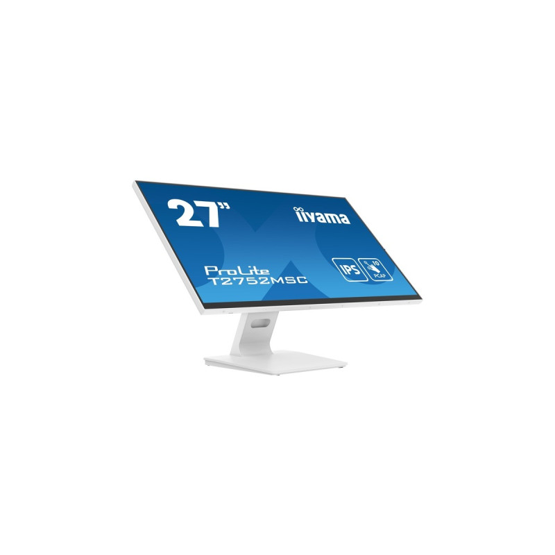 iiyama ProLite T2752MSC-W1, LED-Monitor(68.6 cm (27 Zoll), weiß (matt), Full HD, IPS, Touchscreen, HDMI, DisplayPort, USB )