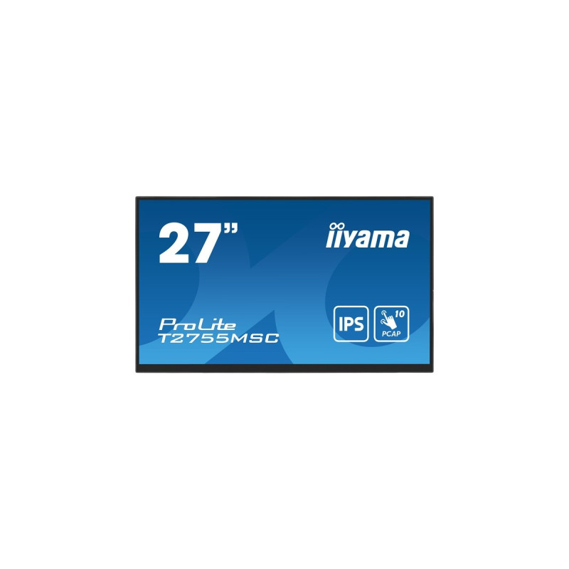 iiyama ProLite T2755MSC-B1, LED-Monitor(69 cm (27 Zoll), schwarz (matt), FullHD, IPS, Touchscreen)