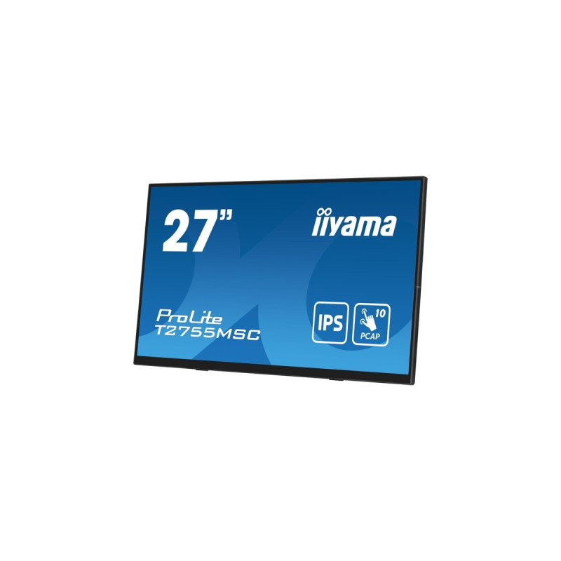 iiyama ProLite T2755MSC-B1, LED-Monitor(69 cm (27 Zoll), schwarz (matt), FullHD, IPS, Touchscreen)