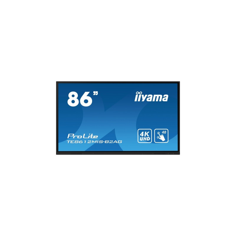 iiyama ProLite TE8612MIS-B2AG, Public Display(schwarz (matt), UltraHD/4K, Touchscreen, WLAN)