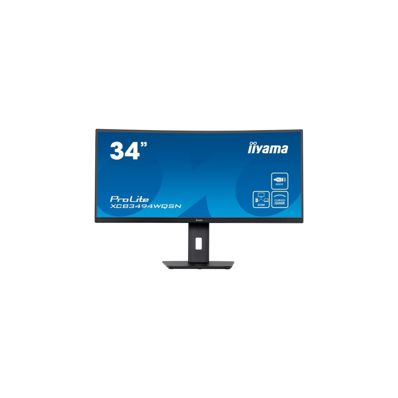 iiyama ProLite XCB3494WQSN-B5, LED-Monitor(86 cm (34 Zoll), schwarz (matt), UWQHD, VA, USB-C, 120Hz Panel)